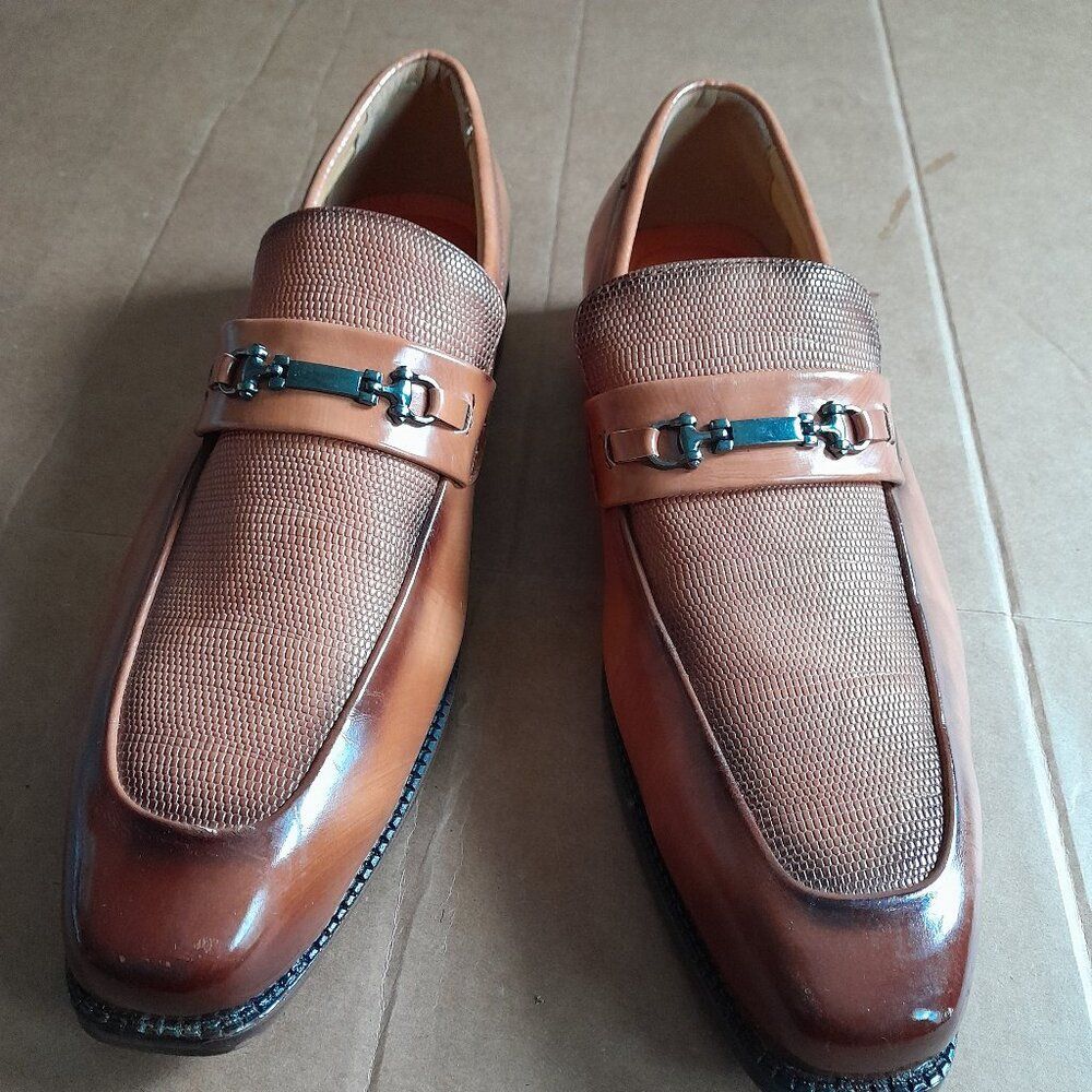 Antonio Cerrelli Elite Men’s Brown Leather Loafers Size 12